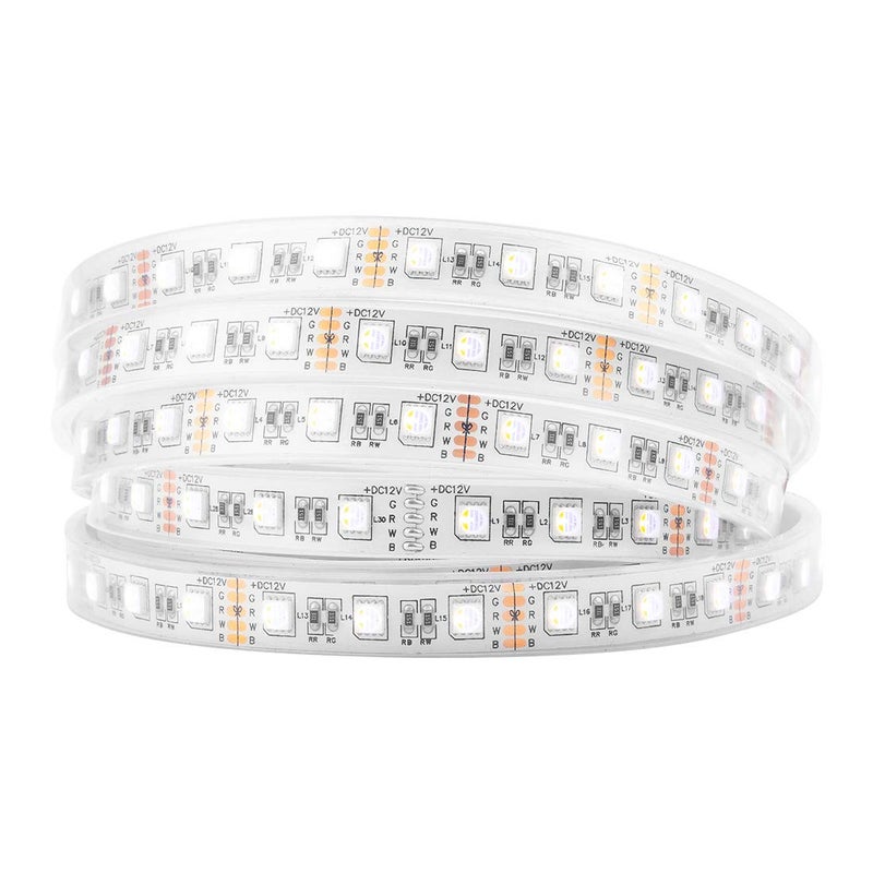 BTF-LIGHTING 5050 RGBW RGB+Warm White(2700K-3000K) 4 Colors in 1 LED Tape Light DC12V 5m 16.4ft 60LED/m Multi-Colored IP67 White 14mm PCB for Bedroom Kitchen Home Decoration(No Adapter or Controller) - Image 1
